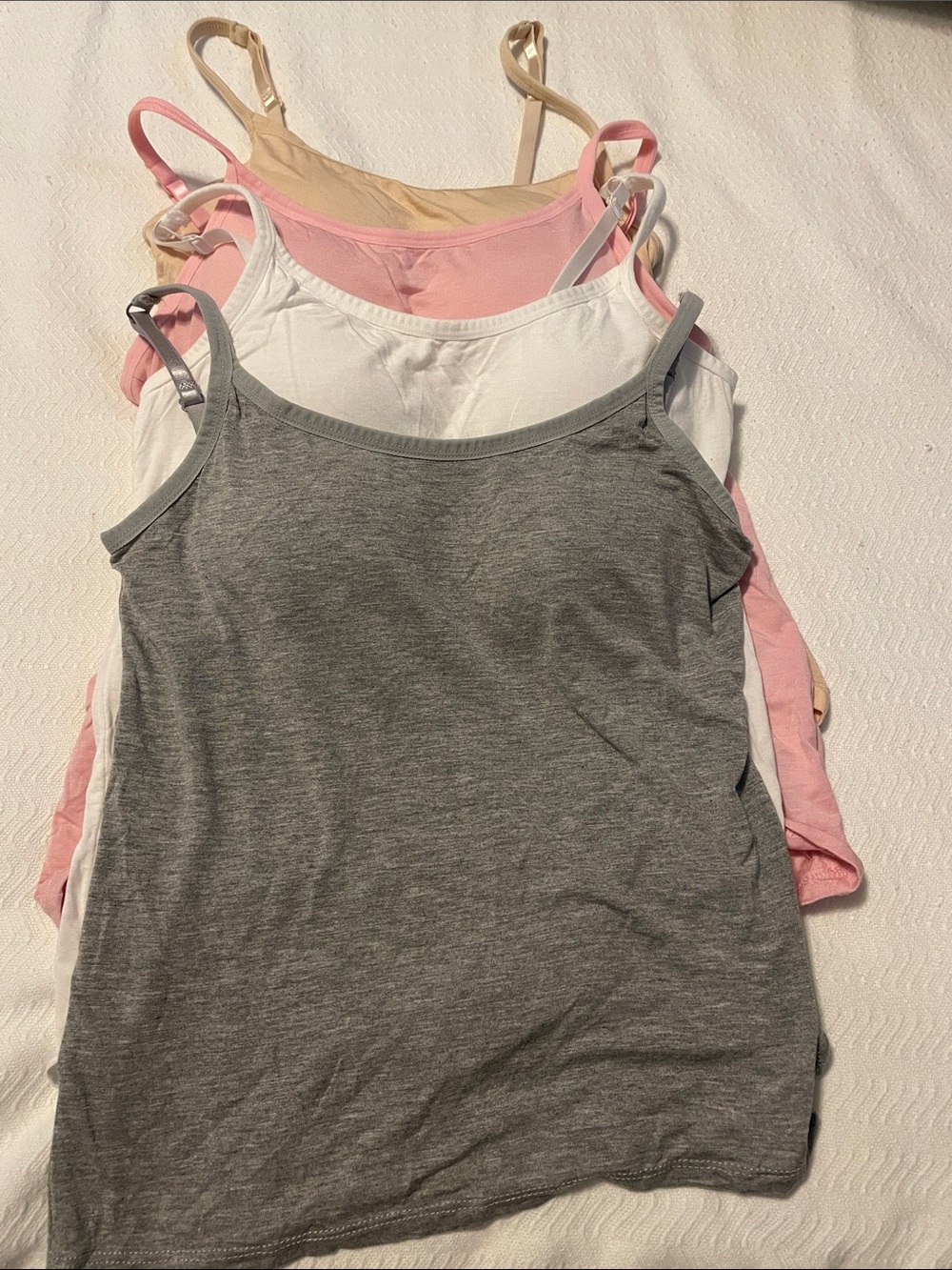 Everyday Cotton Camisole 4-Pack — Gray, White, Pink, Nude